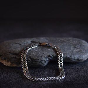 Pulsera “Aquiles Destroyed” Plata 925 envejecida